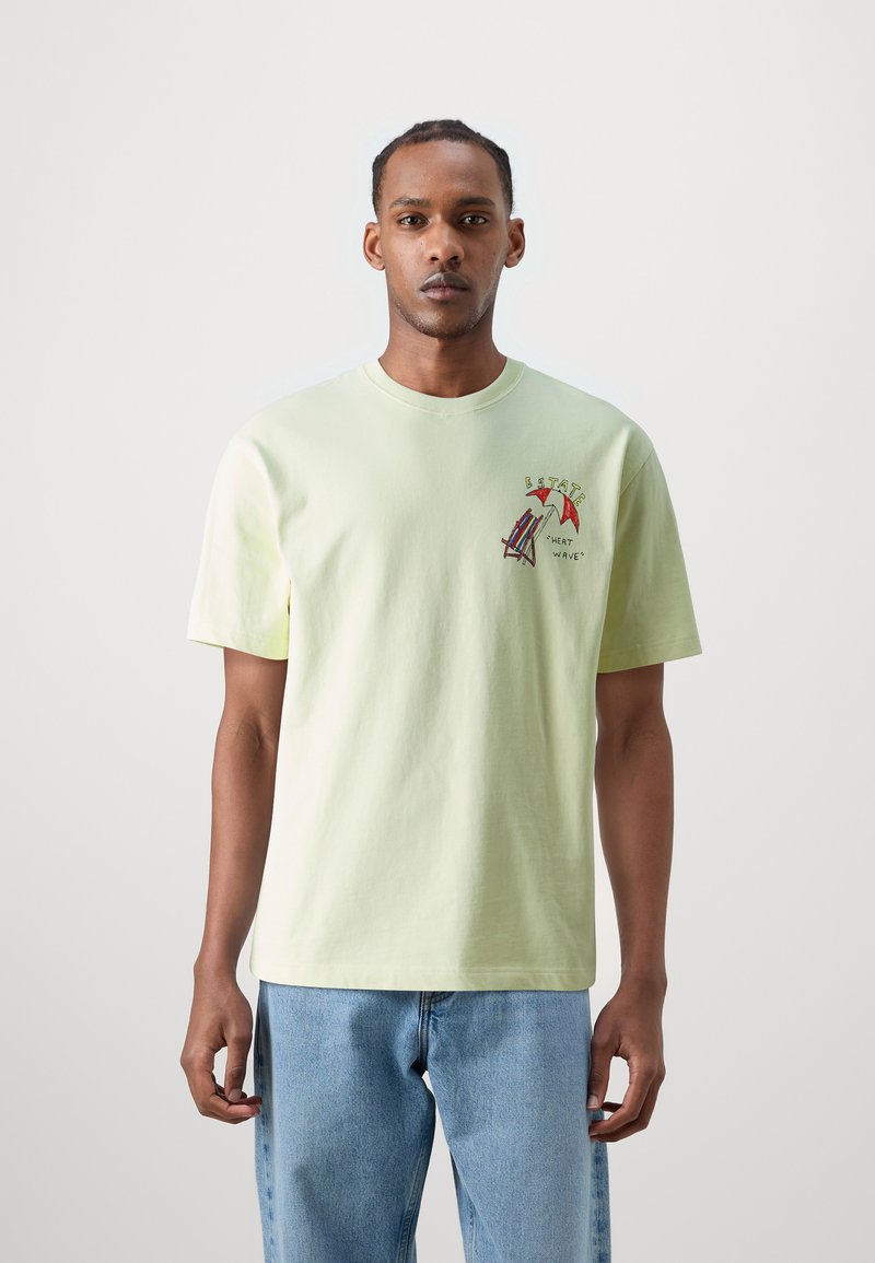 Samsøe Samsøe SAGIOTTO UNISEX - T-shirt con stampa - yellow estate