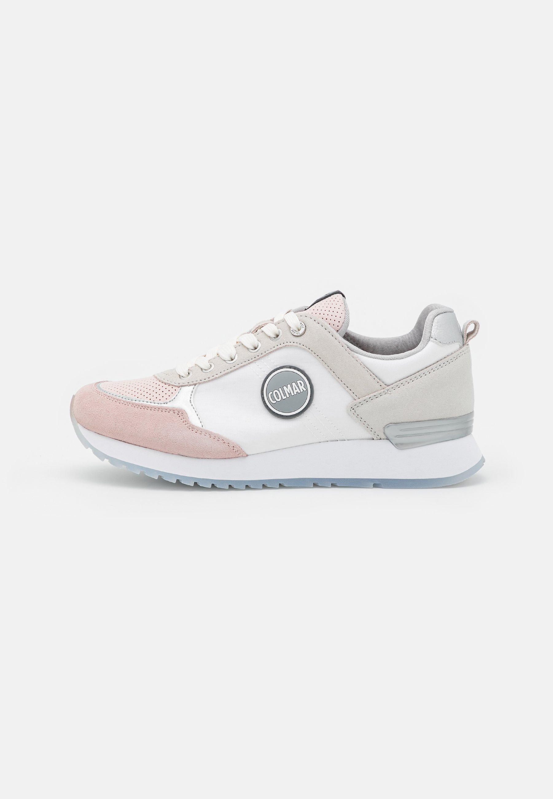 Sneakers donna Colmar Travis Prime Ho con dettagli in pelle scamosciata  Bianco-Rosa | Caposerio