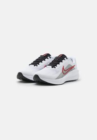 Nike Performance DOWNSHIFTER 13 - Road running shoes - white/fire red/light smoke grey/black/photon dust