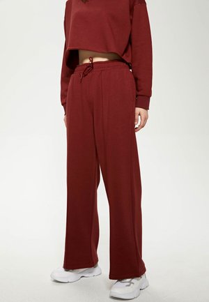 PASTEL - Tracksuit bottoms - burgundy