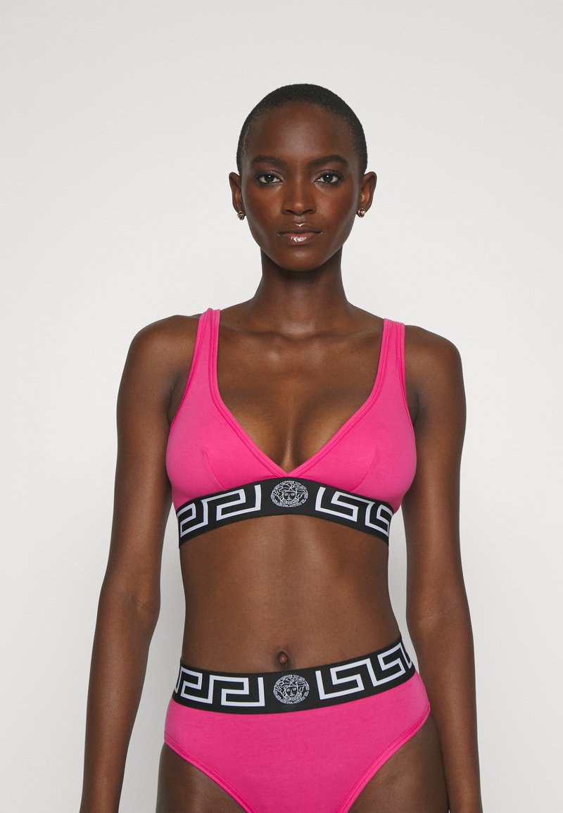 Versace UNDERWEAR TOPEKA STRETCH - Liemenėlė su trikampio formos kaušeliais - fuxia/black/white