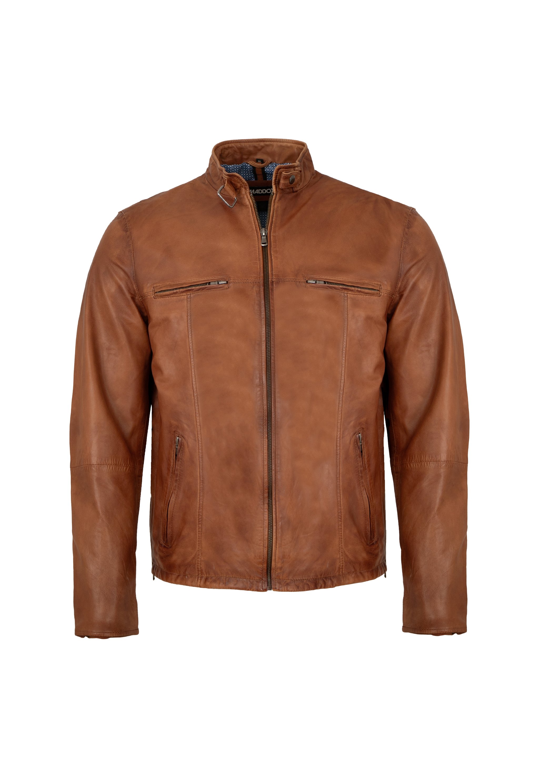 Mark Maddox Leather jacket - cognac - Zalando