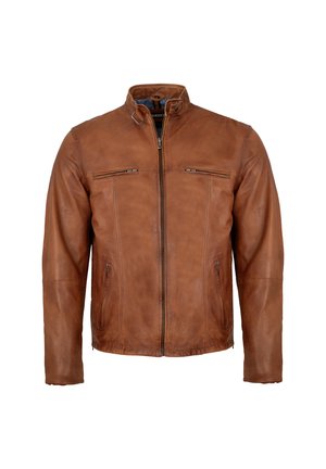 Lederjacke - cognac