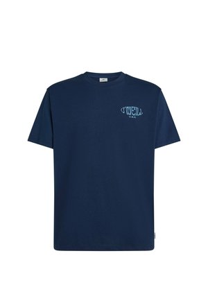 Tumesinist värvi puuvillane lühikeste varrukatega T-särk, millel on ees helerohelises toonis "U'Vell U.S.A." logo ja mugava lõikega disain.