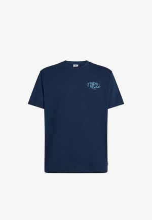 Tumesinist värvi puuvillane lühikeste varrukatega T-särk, millel on ees helerohelises toonis "U'Vell U.S.A." logo ja mugava lõikega disain.