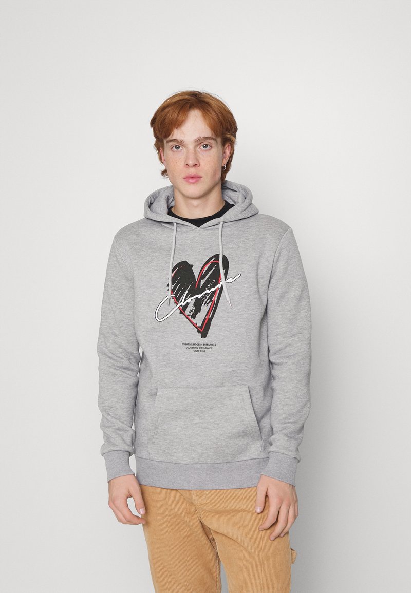 CLOSURE London HEART HOODY - Camisola - grey