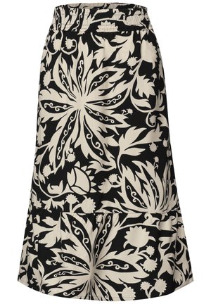 Street One Studio, MIDI-ROCK MIT VOLANTS UND PRINT - A-linjainen hame - black