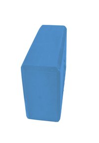 Rechteckiges, blaues Objekt mit glatter Oberfläche; hat abgerundete Ecken und eine flache Oberseite. Das Material erscheint solide und undurchsichtig, ohne sichtbare Muster.