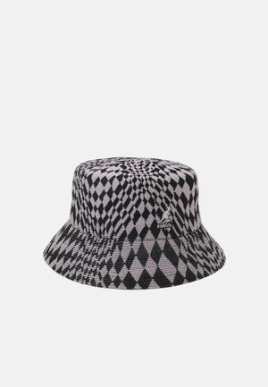 Kangol WRAPPED CHECK BUCKET - Hat - black/ grey