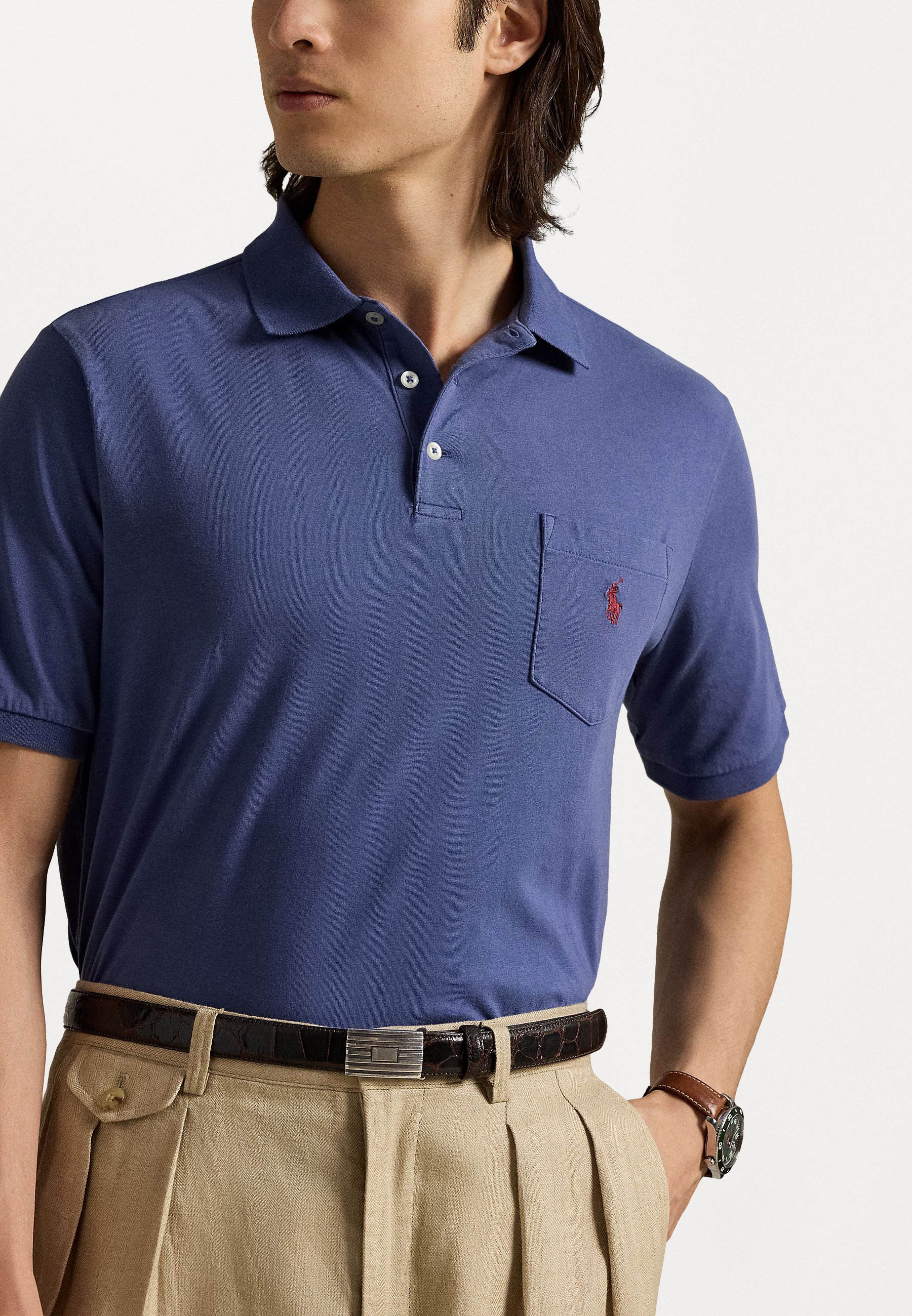 美品　POLO RALPH LAUREN Polo Ralph Lauren CLASSIC FIT JERSEY POCKET POLO SHIRT - Poloshirt