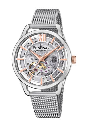 Watch - silver rose gold tone