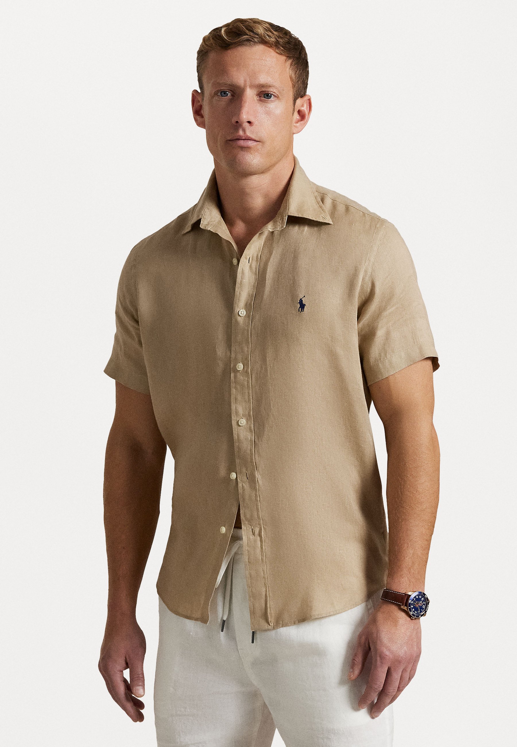 Polo Ralph Lauren LINEN SHORT SLEEVE SPORT - Shirt - coastal beige 