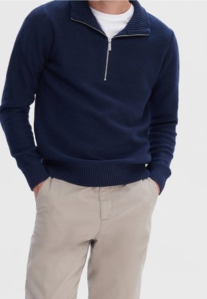 Striktrøje - dark blue