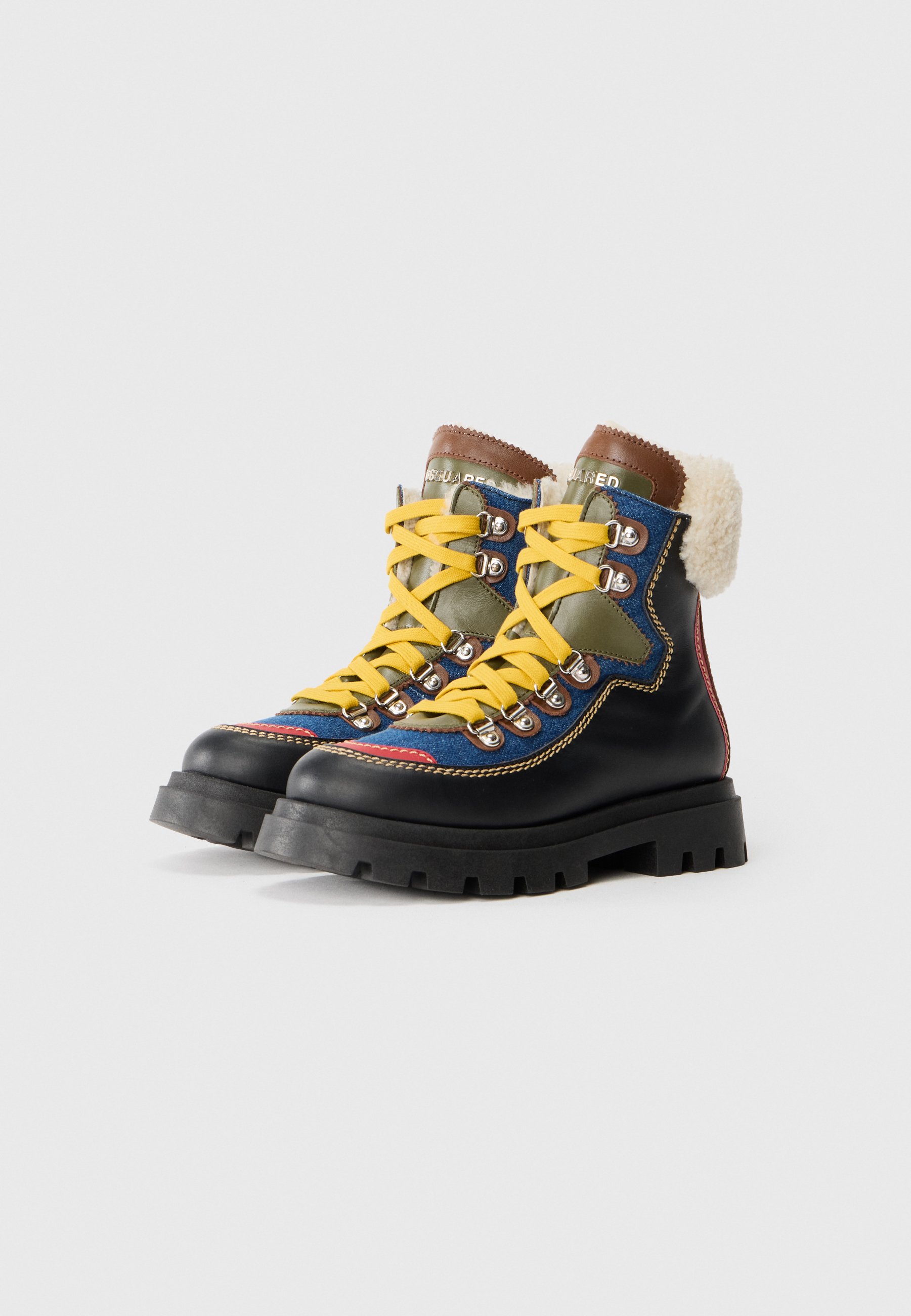 Dsquared2 UNISEX - Lace-up ankle boots - black/red/denim/kaki