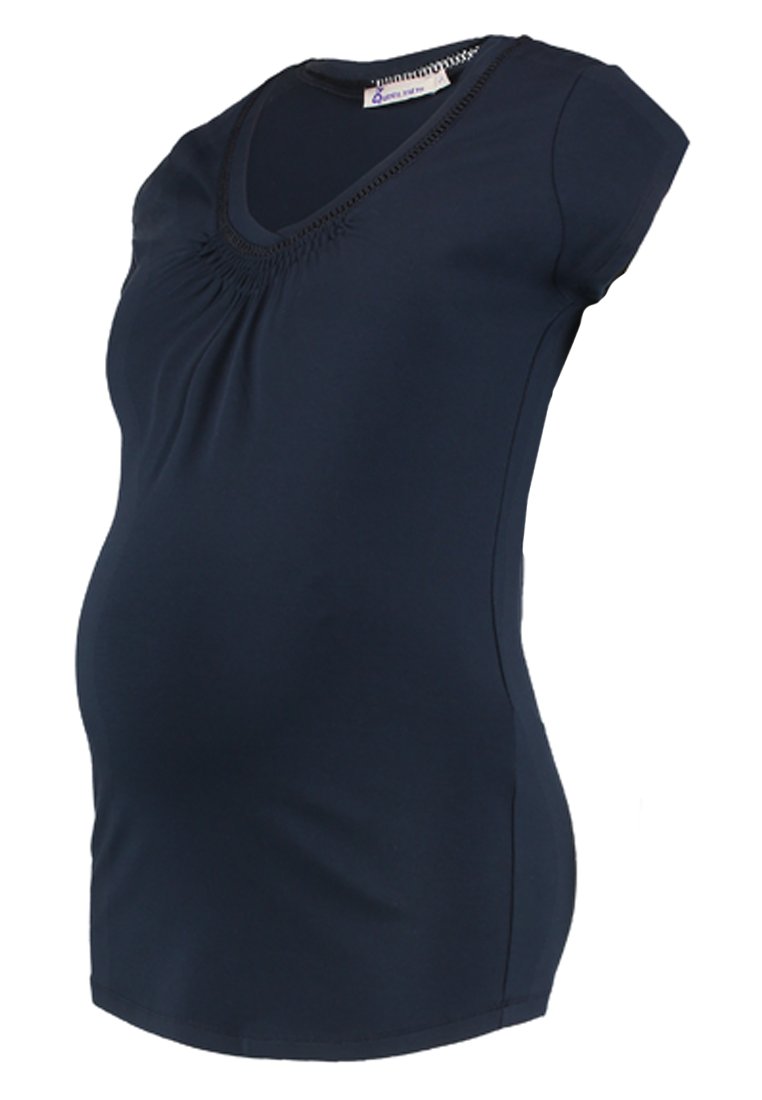 Queen Mum T-shirt basic donkerblauw Queen Mum T-shirt basic donkerblauw