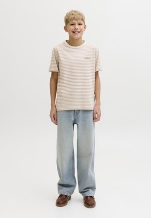 Jack & Jones, JJDEVIN DAYTONA STRIPED TEE SS CN JNR - T-shirt print - moonbeam