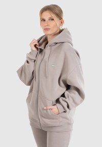 Smilodox EDA FULL ZIP HOODIE - Sudadera con cremallera - hellbraun