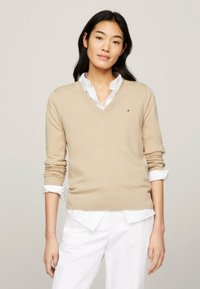 Tommy Hilfiger - STITCH - Trui - beige Miniatuurafbeelding 1