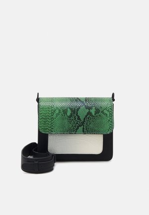 CAYMAN POCKET STRUCTURE SNAKE FADED CROCO - Across body bag - turbo