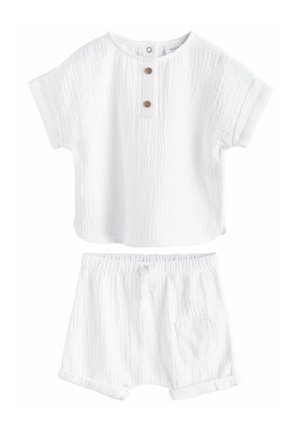 Next REGULAR FIT - SET - Šortai - white cheesecloth