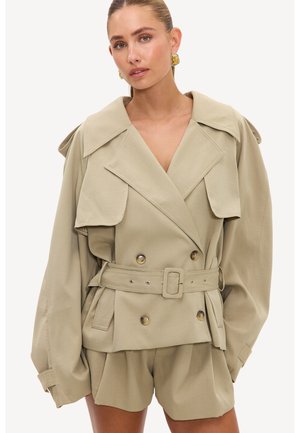 LOAVIES, CHAMPAGNE MORNINGS - Gabardina - khaki solid