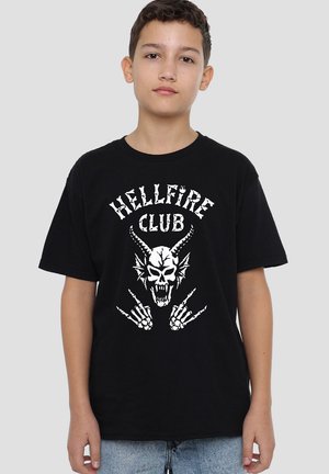 NETFLIX STRANGER THINGS HELLFIRE CLUB BONES  - Print T-shirt - black