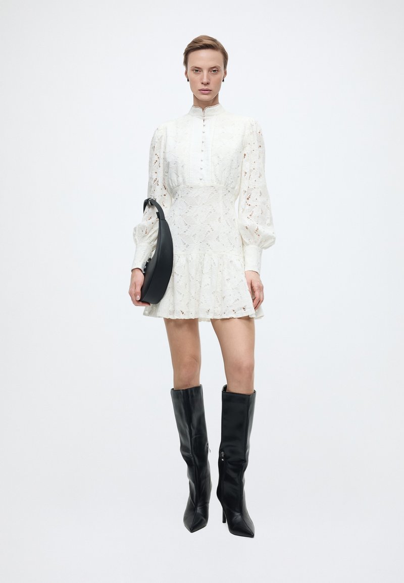 Bardot REMY MINI LACE DRESS - Shirt dress - orchid wht/lilac - Zalando