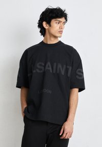 AllSaints - BIGGY CREW - T-shirts print - jet black Miniaturebillede 1