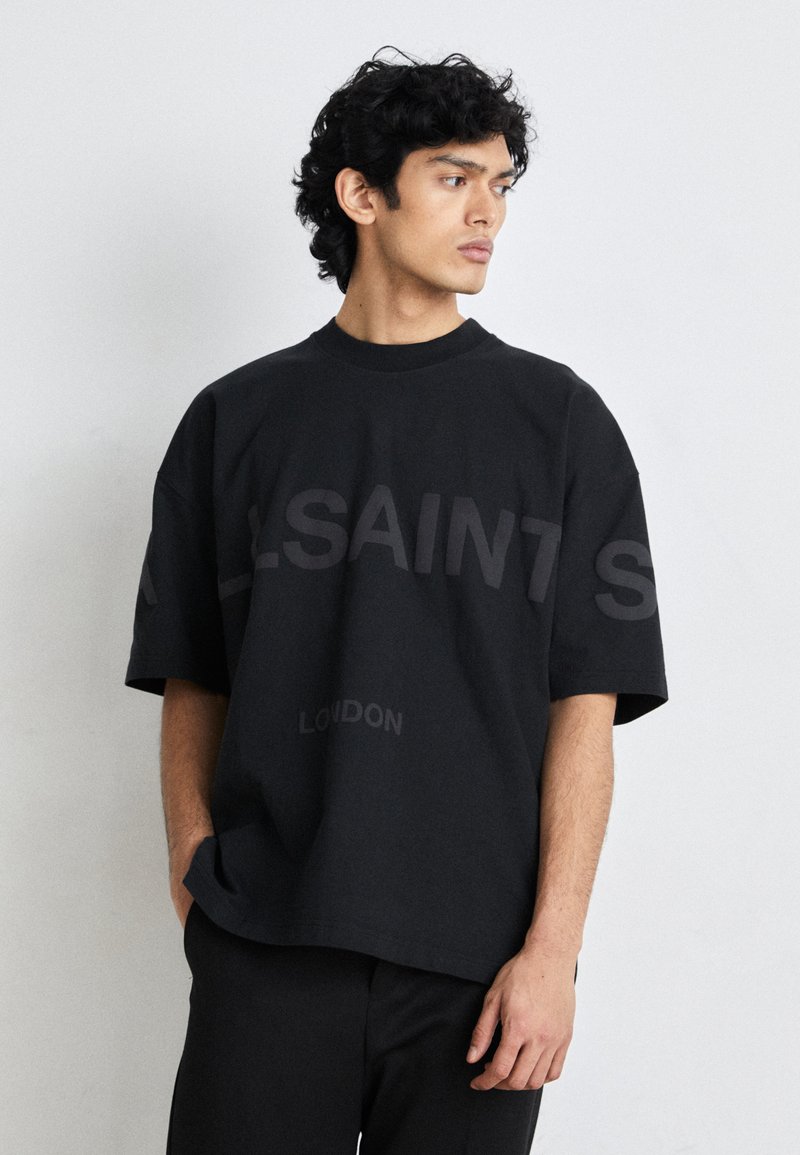 AllSaints - BIGGY CREW - T-shirt med print - jet black, Förstora