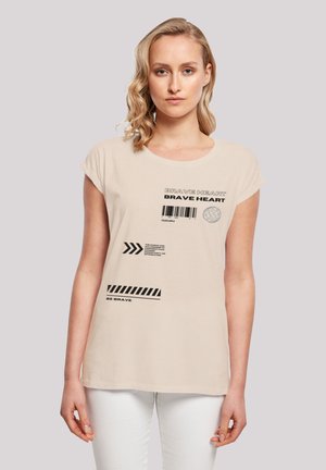 BRAVE HEART SHORT SLEEVE - Print T-shirt - whitesand