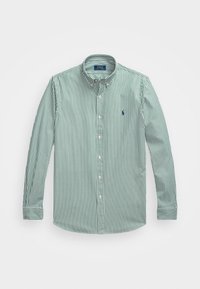 SLIM FIT STRIPED STRETCH POPLIN SHIRT - Srajca - pine/white