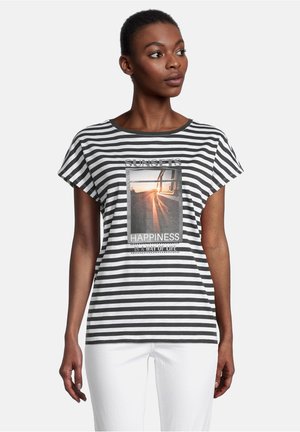 Print T-shirt - schwarz/weiß