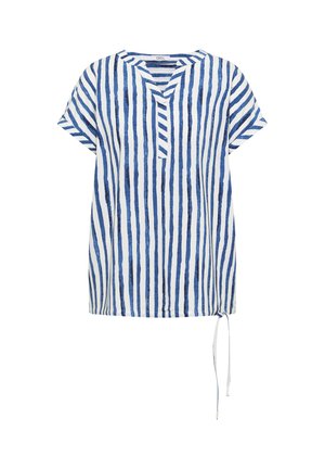 Cecil, DROP-SHOULDER BLOUSE WITH STRIPES, granatowy