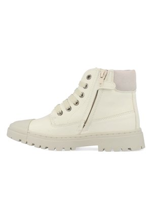 Lace-up ankle boots - white