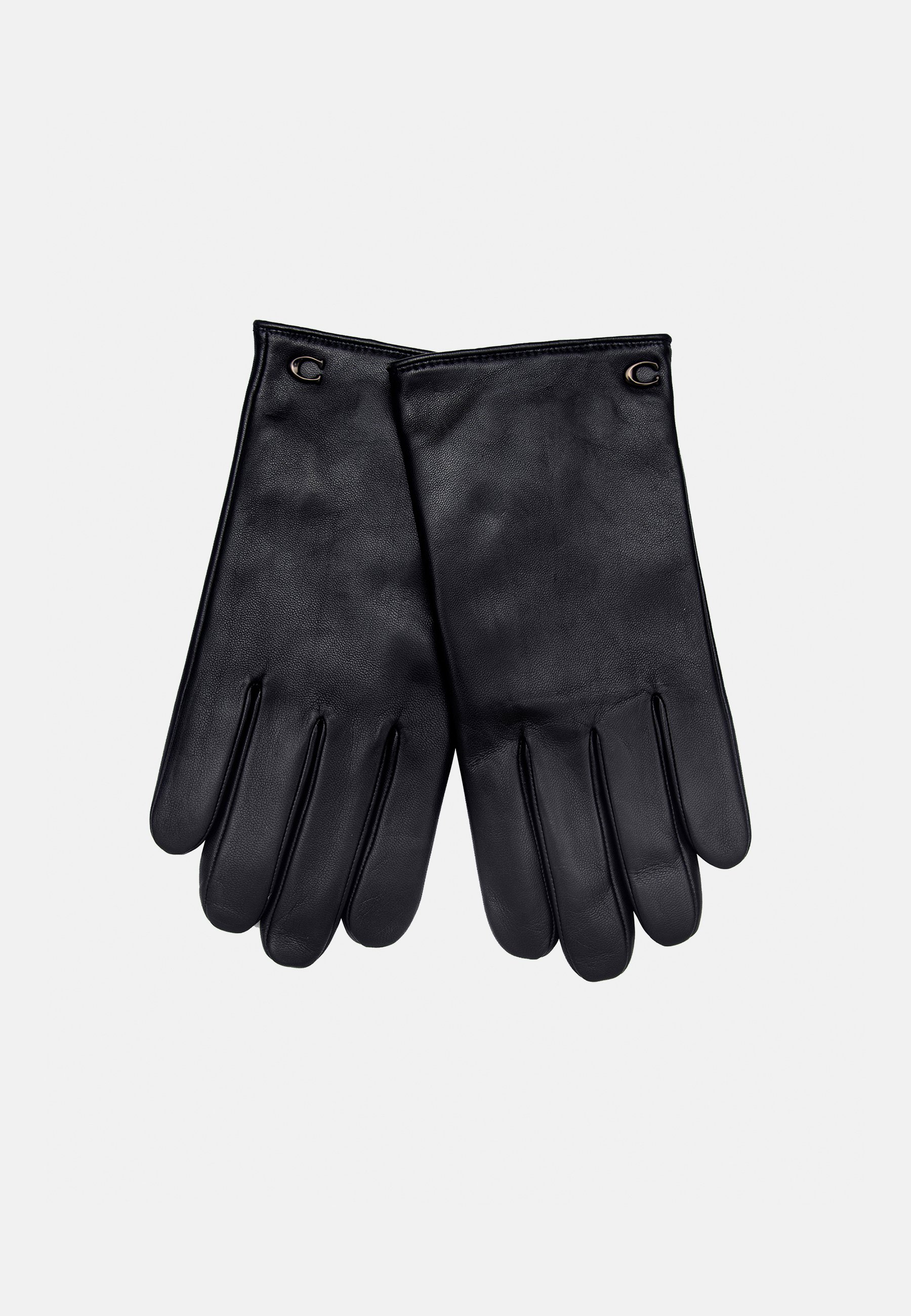 COACH SCULPTED C TECH - Gloves - black - Zalando