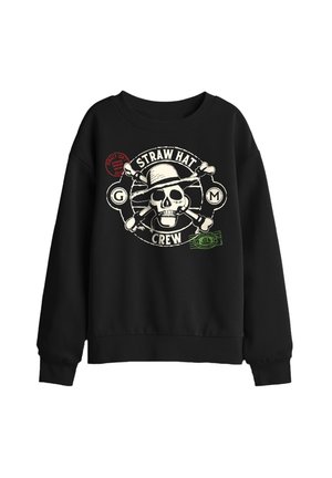 NETFLIX, ONE PIECE STRAW HAT CREW STAMPS UNISEX - Sweatshirt - black