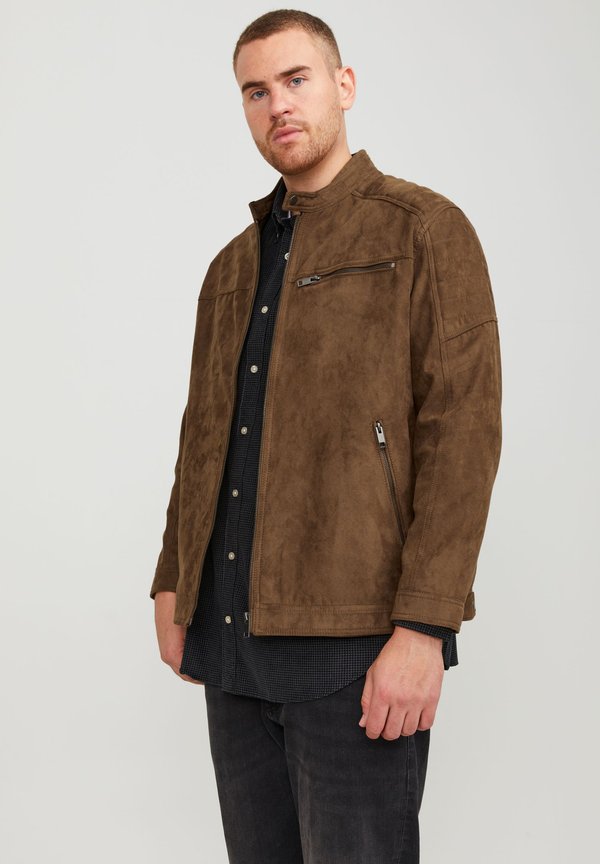 COROCKY JACKET - Faux leather jacket - cognac