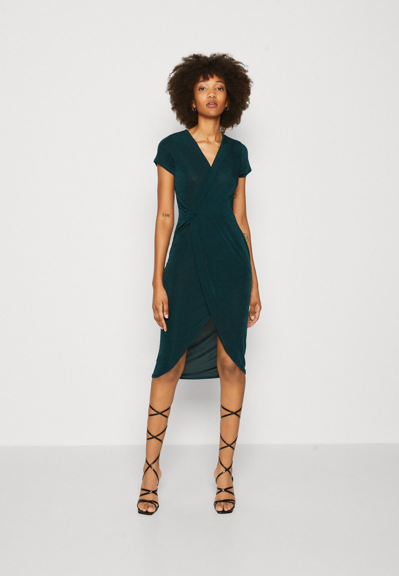 WAL G. WRAP MIDI DRESS Jumper dress forest green/green Zalando.ie