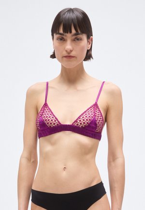 POINTILLEE SOFT BRA - Liemenėlė su trikampio formos kaušeliais - framboise