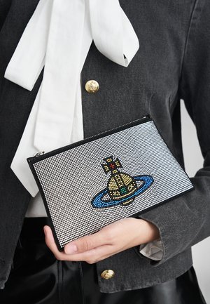 SMALL FLAT ZIP - Ručna torbica - silver-coloured