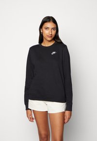 Nike Sportswear - CLUB CREW - Sweatshirt - black/white Thumbnail Image 1