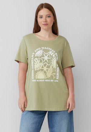 T-Shirt print - salbeigrün