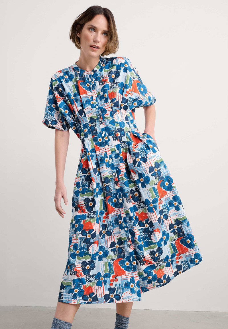 Seasalt Cornwall Vestido camisero - multi table sketch chalk
