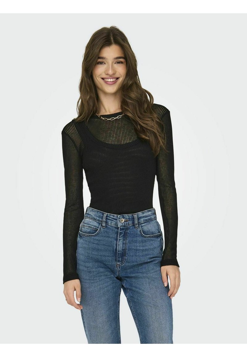 ONLY ONLTILDE  DOUBLE BOX  - Top s dlouhým rukávem - black