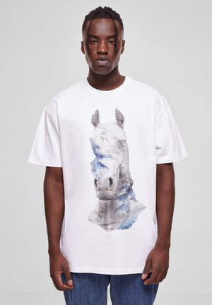 GHOST HEAVY OVERSIZED TEE - Nyomott mintás póló - white