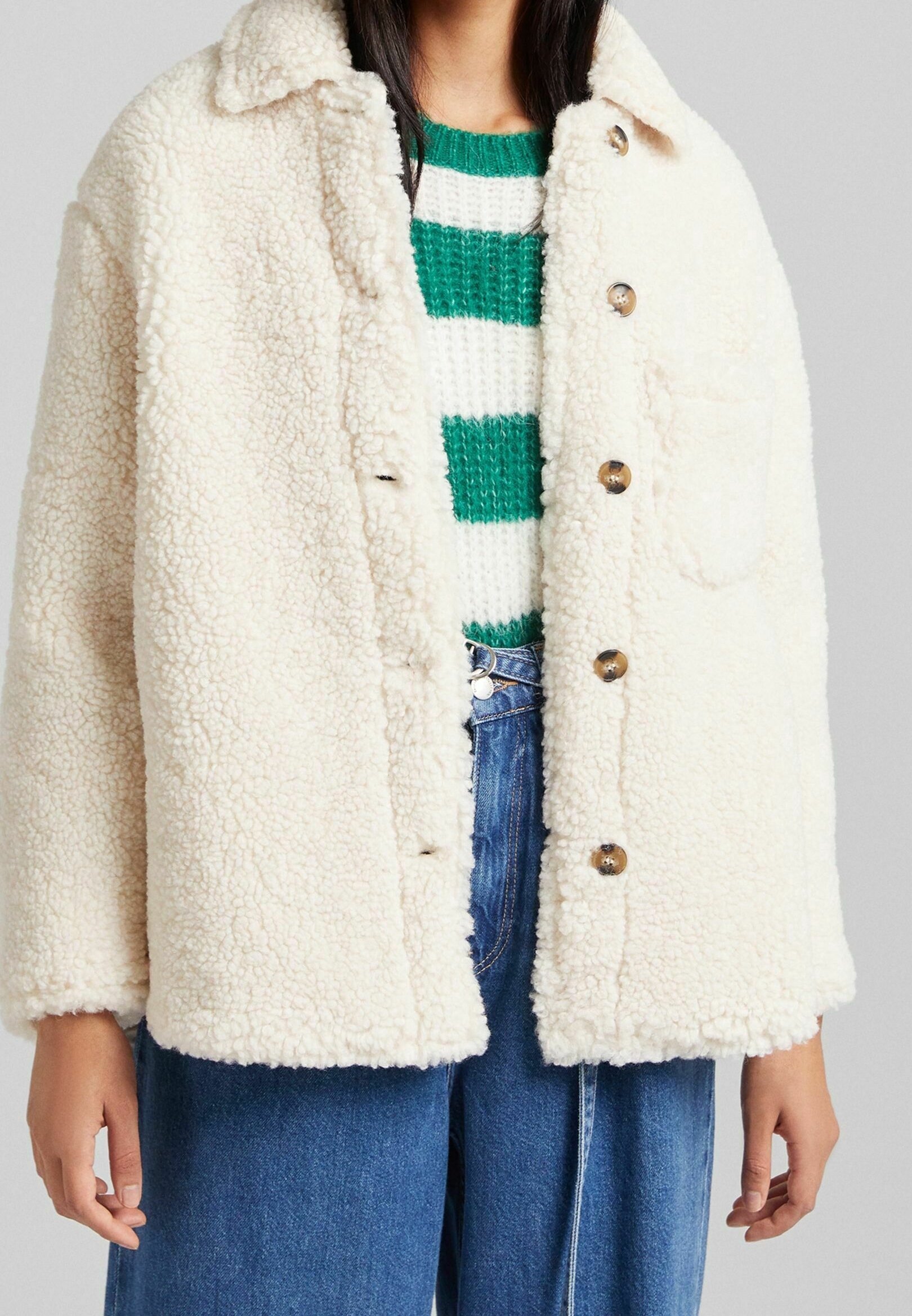 Bershka Fleecejacke beige (Pre-owned)