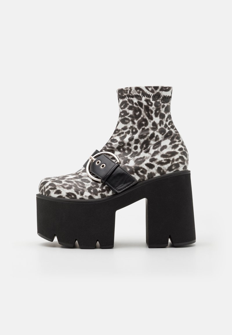 LAMODA RETREAT - Enkellaarsjes met plateauzool - black/white/zwart ...