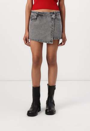 ONLLESLY - A-line skjørt - light grey denim