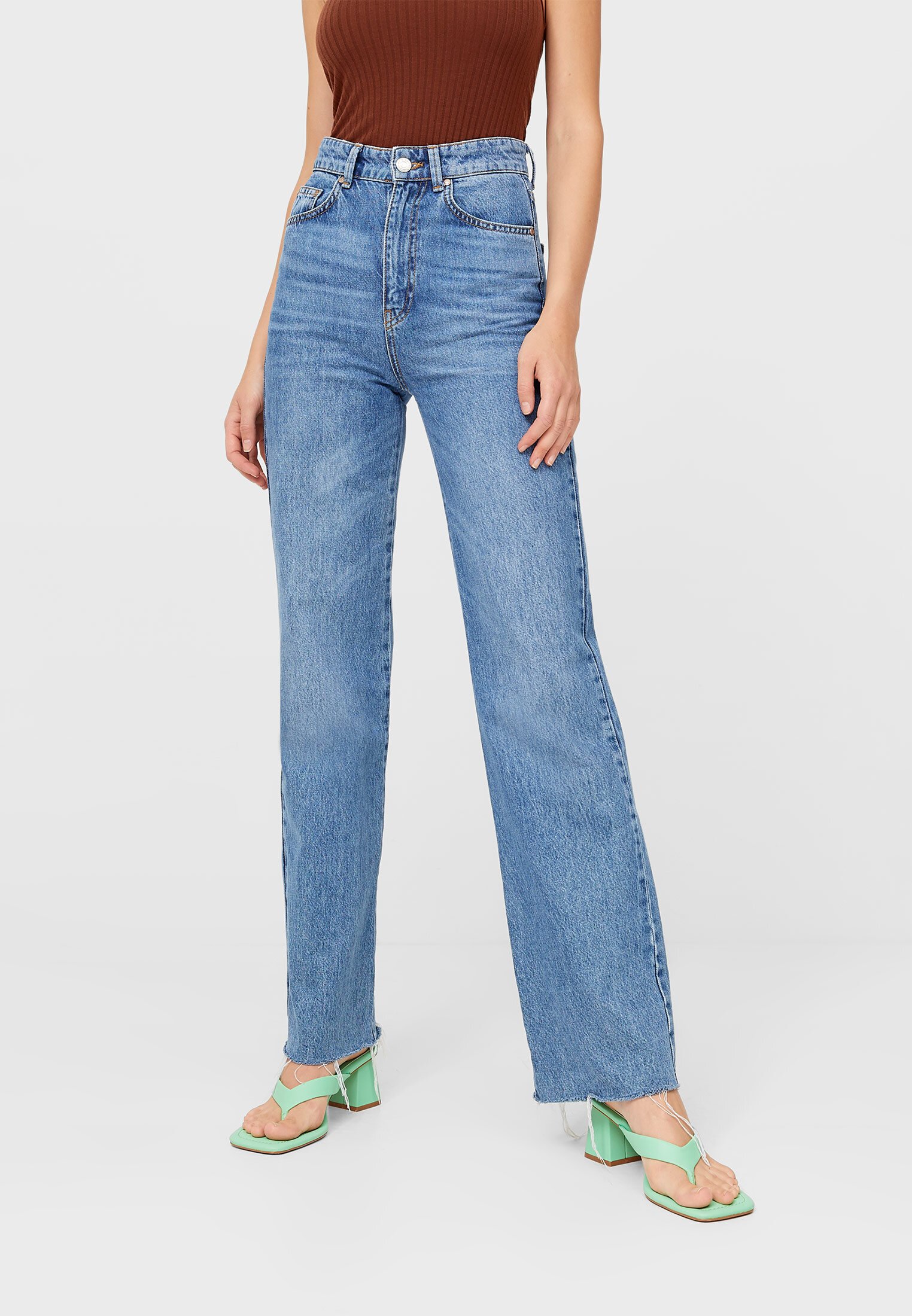 Stradivarius Straight leg jeans - blue 