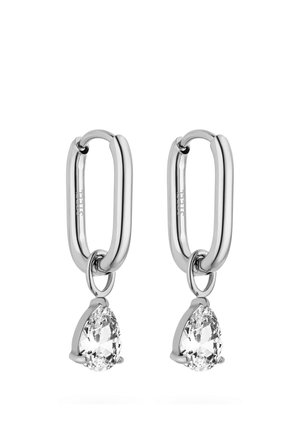 S.OLIVER CREOLEN - AUS EDELSTAHL MIT STEIN-DETAILS - Ohrringe - silver-coloured